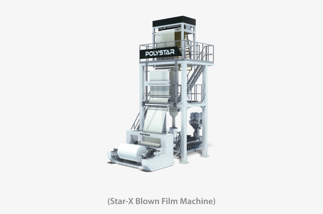 blown film machine for HDPE and LDPE applications
